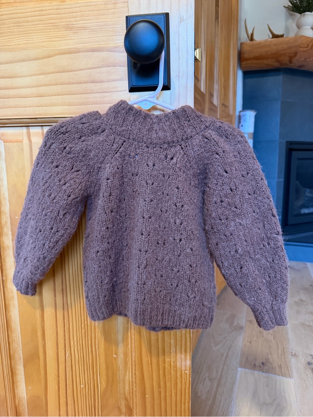 Rylee + Cru - Baby/Toddler Brown Button‑Front Knit Cardigan - Picture 3 of 3